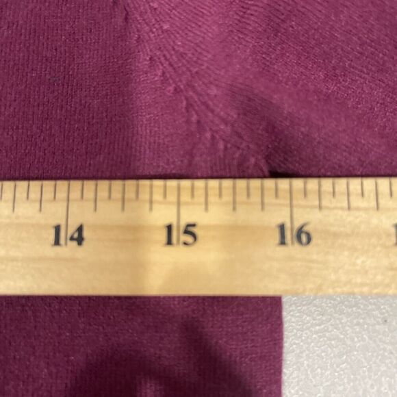 Siani Milano Wine Long Sleeve Sweater Ruffle Neck Double Layer Size S Festive - Picture 8 of 12